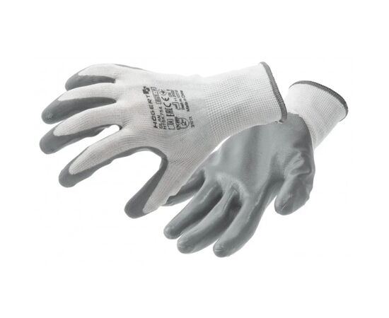 Защитные перчатки Hoegert GLAN HT5K754-10 с нитриловым покрытием светло-серые, 10 (HT5K754-10)