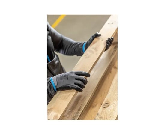 Захисні рукавиці Hoegert BODE HT5K762-9 з нейлону/спандексу покриті мікропінним нітрилом темно-сірі, 9 (HT5K762-9), зображення 2