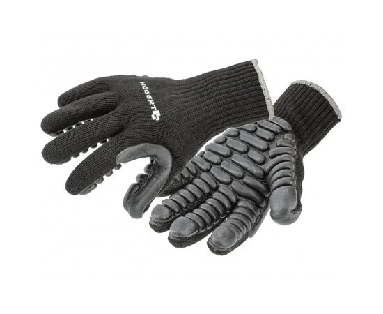 Захисні рукавиці Hoegert BROL HT5K765-10 антивібраційні з поліуретановим покриттям чорні, 10 (HT5K765-10)