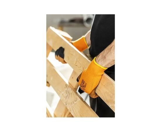 Защитные перчатки Hoegert LYCK HT5K769-10 утепленные со вспененным оранжевым латексом, 10 (HT5K769-10), изображение 2