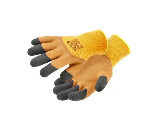 Защитные перчатки Hoegert LYCK HT5K769-10 утепленные со вспененным оранжевым латексом, 10 (HT5K769-10)