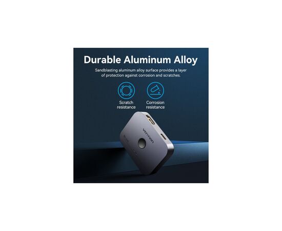 Сплиттер VENTION HDMI 2.1 UHD 8K 60Hz 3D, HDCP HDR Dolby 7.1 перемикач двонаправле (AKPH0), изображение 2