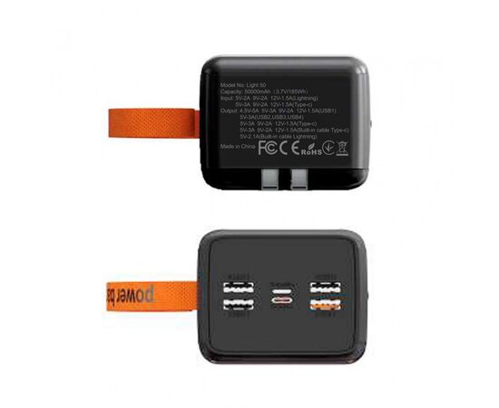 Батарея універсальна Aspiring Light 50 50000mAh PD/22.5W (PB-L50), зображення 3