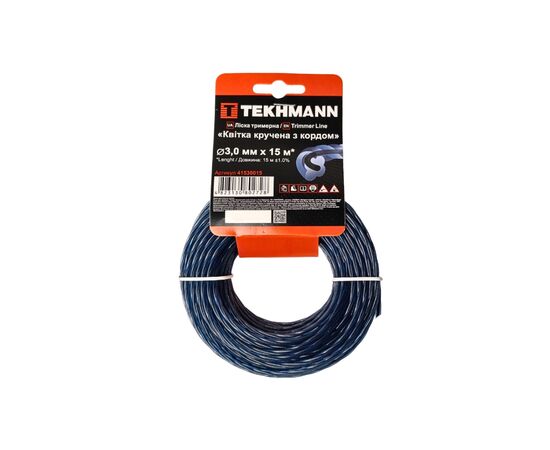 Жилка косильная Tekhmann "Цветок витый с кордом" 3,0 мм × 15 м (41530015)