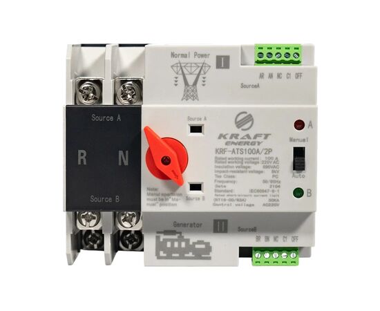 Автоматический выключатель Kraft Energy KRF-ATS100A/2p, изображение 2