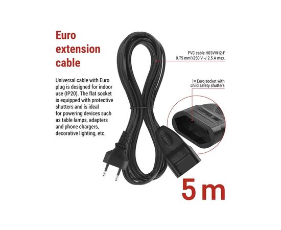 Мережевий подовжувач EMOS PC01305, зображення 6
