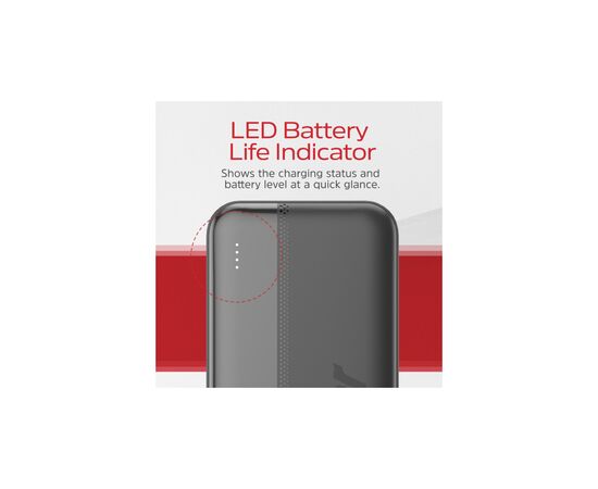 Батарея универсальная Energizer 10000mAh 15W, USB-А, 2*USB-C, Black (UE10050CC), изображение 7