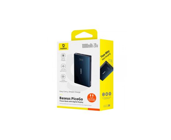 Батарея універсальна Baseus 10000mAh PicoGo 20W PD, QC, USB-A, 2*USB-C, Black (P10076801123-00), зображення 5
