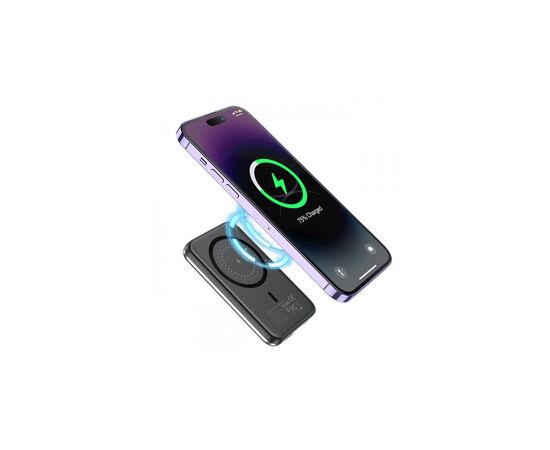 Батарея універсальна Choetech Magnetic Wireless 5000mAh 10W, USB-A,USB-C In/Out (B655 / 6932112104779), зображення 5