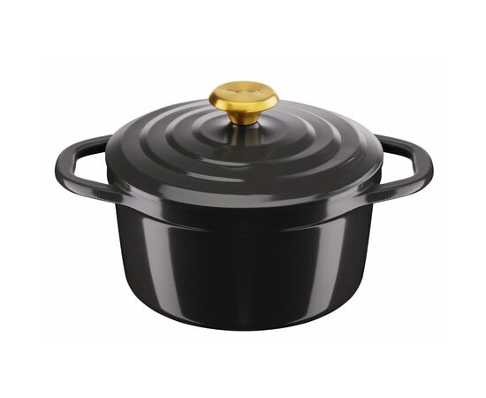 Кастрюля Tefal Air, з кришкою, 3.1л, алюміній, чорний (E2554404)