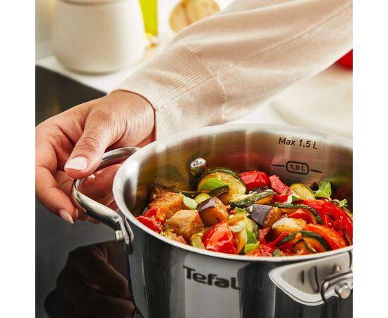 Кастрюля Tefal Minis, з кришкою,1.5 л, нержавіюча сталь, скло (H8744255), изображение 4