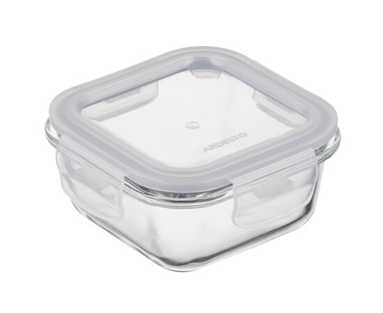 Пищевой контейнер Ardesto Gemini квадратний, 0.31л, боросилікатне скло, прозорий (AR1230BSQ)