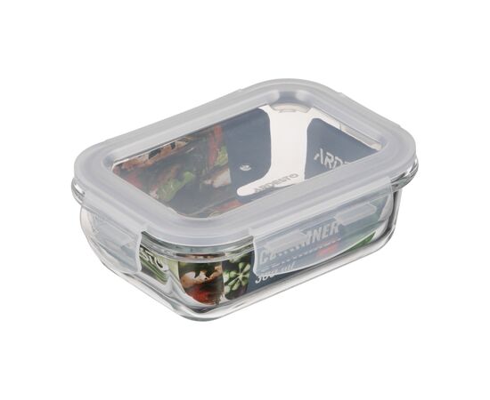 Пищевой контейнер Ardesto Gemini прямокутний, 0.38л, боросилікатне скло, прозорий (AR1240BRC), изображение 5
