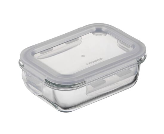 Пищевой контейнер Ardesto Gemini прямокутний, 0.38л, боросилікатне скло, прозорий (AR1240BRC)