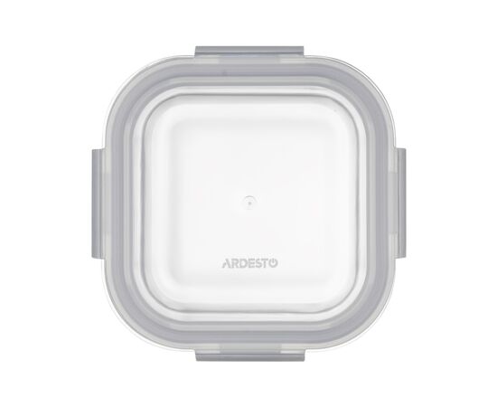 Харчовий контейнер Ardesto Gemini квадратний, 0.5л, боросилікатне скло, прозорий (AR1250BSQ), зображення 2