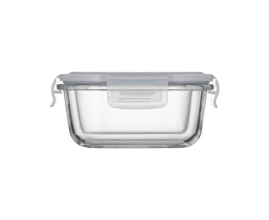 Харчовий контейнер Ardesto Gemini квадратний, 0.5л, боросилікатне скло, прозорий (AR1250BSQ), зображення 3