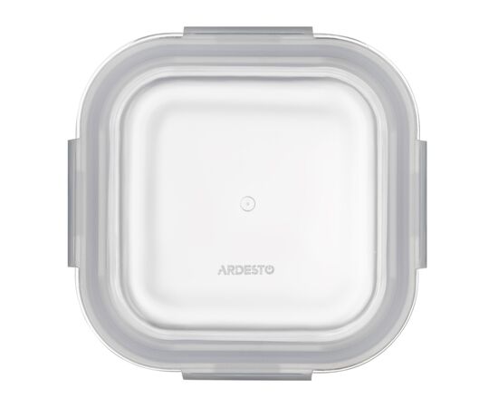 Харчовий контейнер Ardesto Gemini квадратний, 0.8л, боросилікатне скло, прозорий (AR1280BSQ), зображення 2