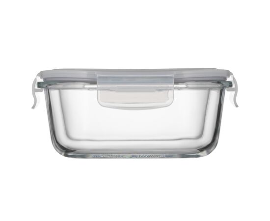 Харчовий контейнер Ardesto Gemini квадратний, 0.8л, боросилікатне скло, прозорий (AR1280BSQ), зображення 3