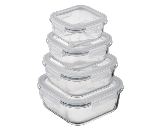 Харчовий контейнер Ardesto Gemini квадратний, 0.8л, боросилікатне скло, прозорий (AR1280BSQ), зображення 7