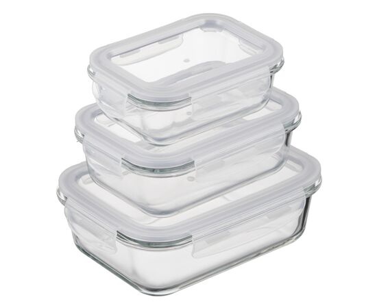 Харчовий контейнер Ardesto Gemini прямокутний, 1.06л, боросилікатне скло, прозорий (AR1210BRC), зображення 7