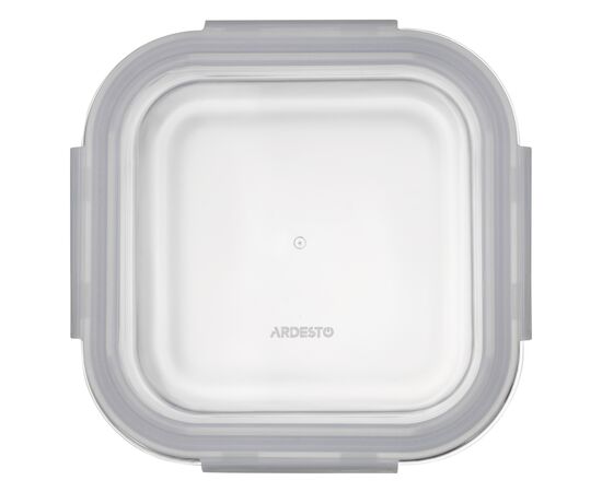 Пищевой контейнер Ardesto Gemini квадратний, 1.23л, боросилікатне скло, прозорий (AR1212BSQ), изображение 2