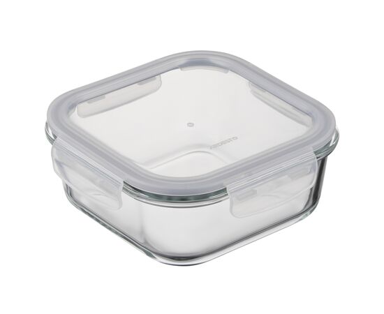 Пищевой контейнер Ardesto Gemini квадратний, 1.23л, боросилікатне скло, прозорий (AR1212BSQ)