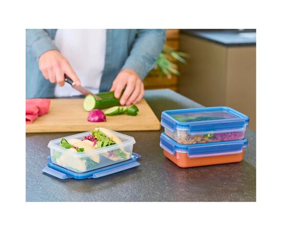Пищевой контейнер Tefal Master Seal Eco 0,8л, прямокутний, пластик, прозорий, блакитний (N1171318), изображение 6