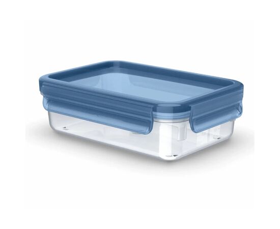 Пищевой контейнер Tefal Master Seal Eco 0,8л, прямокутний, пластик, прозорий, блакитний (N1171318)