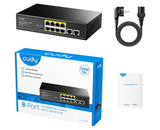 Комутатор мережевий Cudy FS1010P, зображення 4