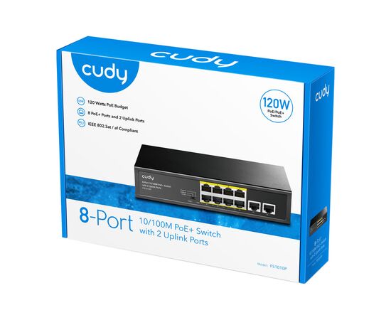Комутатор мережевий Cudy FS1010P, зображення 5
