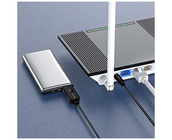 Кабель питания USB to DC 5.5x2.5mm 12V 1.0m black ColorWay (CW-CBUD067-BK), изображение 9