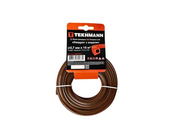 Жилка косильная Tekhmann "Квадрат с кордом" 2,7 мм × 15 м (42427015)