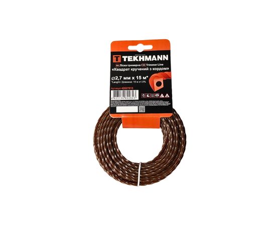 Жилка косильна Tekhmann "Квадрат кручений з кордом" 2,7 мм × 15 м (42627015)