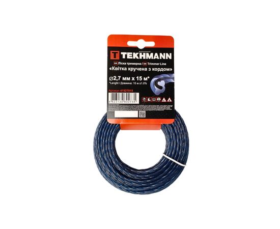 Жилка косильная Tekhmann "Цветок витый с кордом" 2,7 мм × 15 м (41527015)
