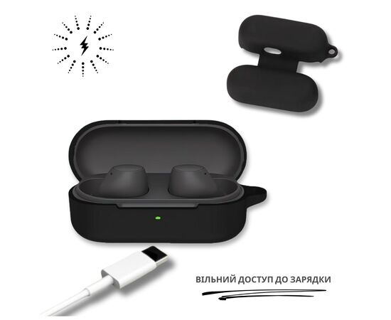 Чохол для навушників BeCover для Sony WF-C510 Black (714839), зображення 4