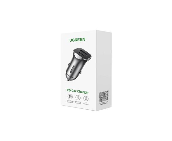 Зарядний пристрій Ugreen 1xUSB-C + 1xUSB 30W car adapter CD130 black (40858), зображення 5