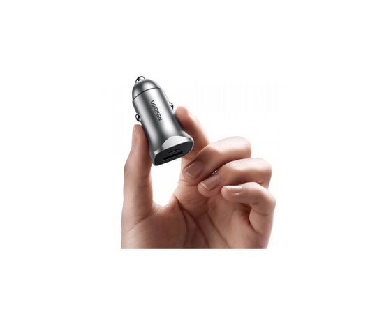 Зарядний пристрій Ugreen 1xUSB-C + 1xUSB 30W car adapter CD130 black (40858), зображення 6