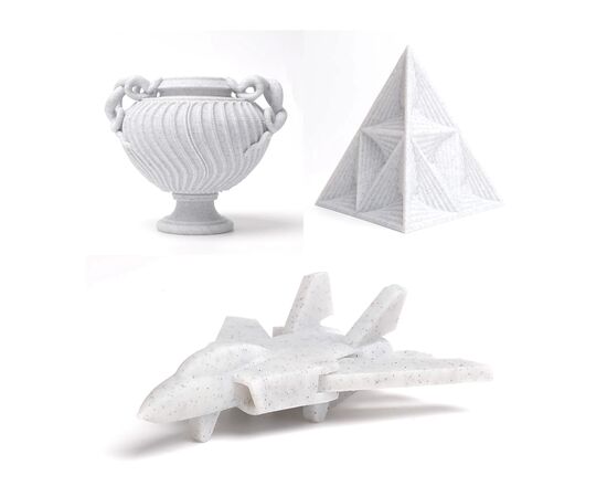 Пластик для 3D-принтера eSUN PLA eMarble 1,75мм, 1кг, marble/nature (eMarble-P175N1), изображение 3