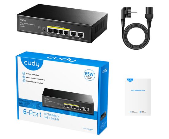 Комутатор мережевий Cudy FS1006P, зображення 4