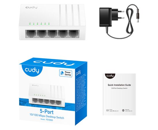Комутатор мережевий Cudy FS105D, зображення 3