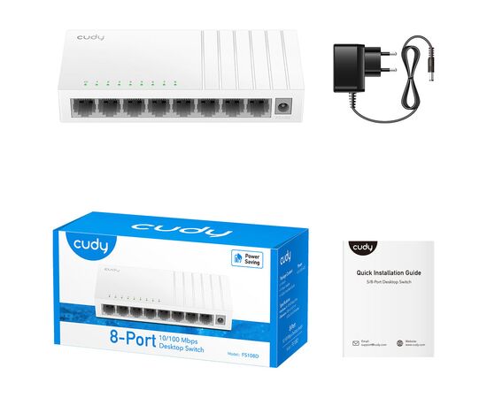 Комутатор мережевий Cudy FS108D, зображення 3