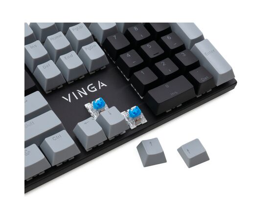 Клавіатура Vinga KBGM-090 LED Blue Switch USB Grey/Black (KBGM-090BL Grey/Black), зображення 7