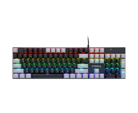 Клавіатура Vinga KBGM-090 LED Blue Switch USB Grey/Black (KBGM-090BL Grey/Black)