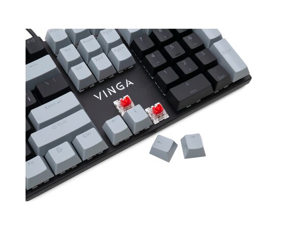 Клавиатура Vinga KBGM-090 LED Red Switch USB Grey/Black (KBGM-090R Grey/Black), изображение 7