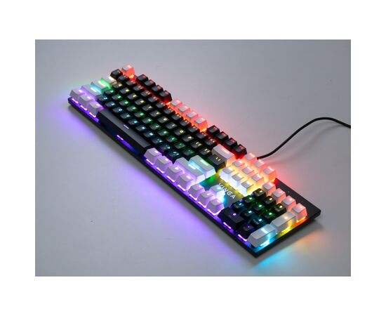 Клавиатура Vinga KBGM-095 LED Brown Switch USB White/Black (KBGM-095BR White/Black), изображение 2