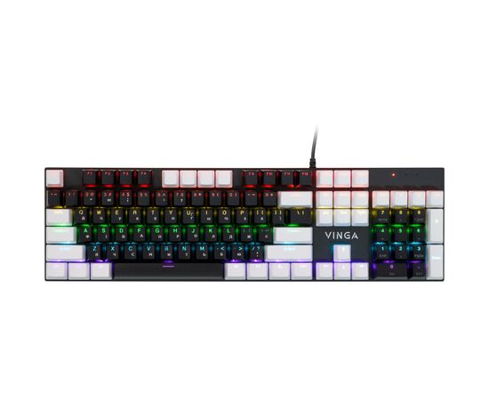 Клавиатура Vinga KBGM-095 LED Brown Switch USB White/Black (KBGM-095BR White/Black)