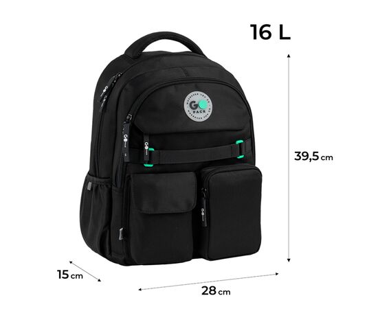 Рюкзак школьный GoPack Education 183 чорний (GO26-183M-3), изображение 12