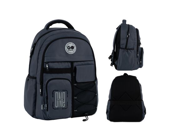 Рюкзак шкільний GoPack Education Teens 184 темно-сірий (GO26-184L-4)