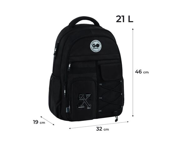 Рюкзак шкільний GoPack Education Teens 184 чорний (GO26-184L-3), зображення 12