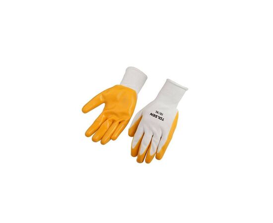 Защитные перчатки Tolsen с покрытием нитрил 12 пар XL (10) (45010)
